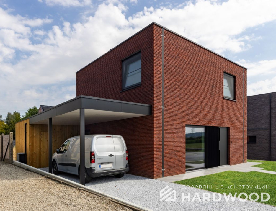 Навес для машины к дому №113 - фото 1291