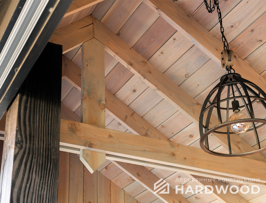 Гриль беседка с двускатной крышей №38 - фото 1602