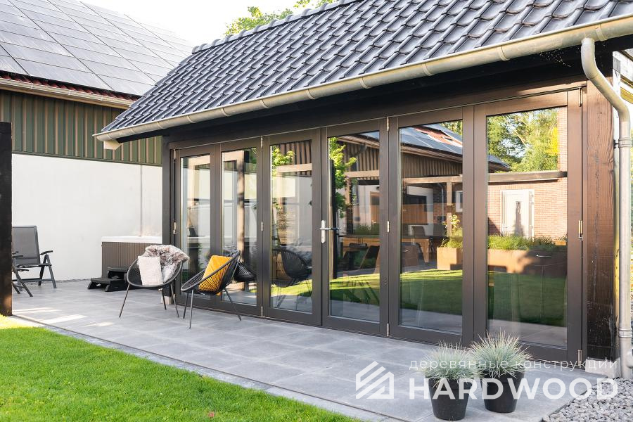 Гриль беседка с двускатной крышей №38 - фото 1597