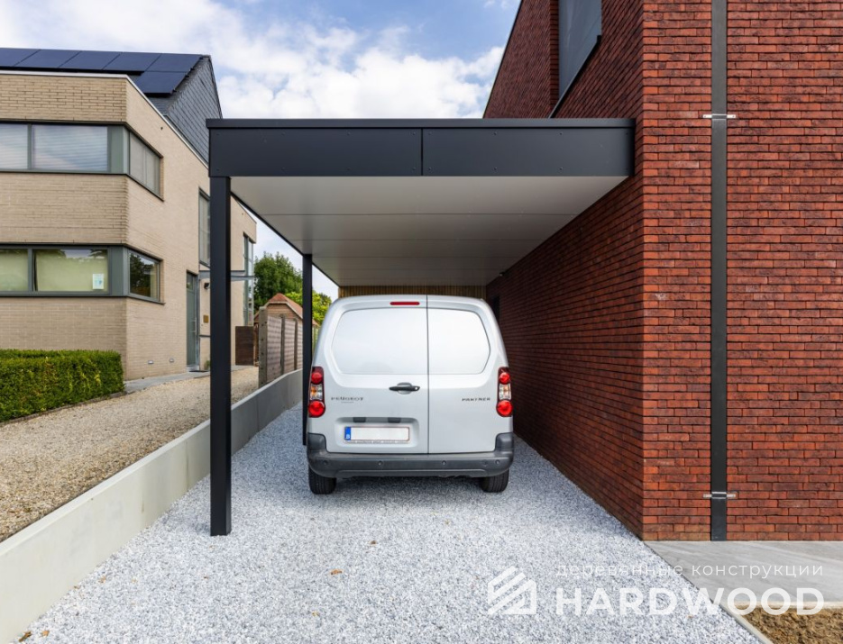 Навес для машины к дому №113 - фото 1292