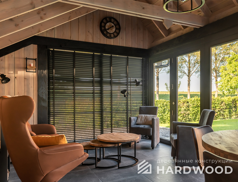 Гриль беседка с двускатной крышей №38 - фото 1603