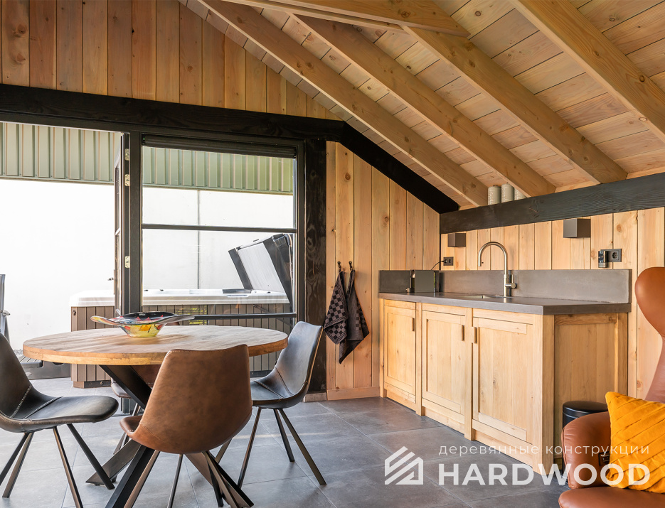 Гриль беседка с двускатной крышей №38 - фото 1604