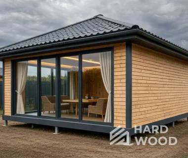 Деревянная беседка с 4-скатная №97 - фото 2272