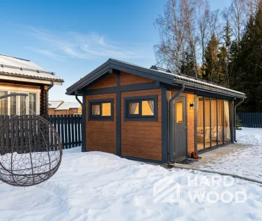 Беседка из дерева с окнами в пол №95 - фото 2261